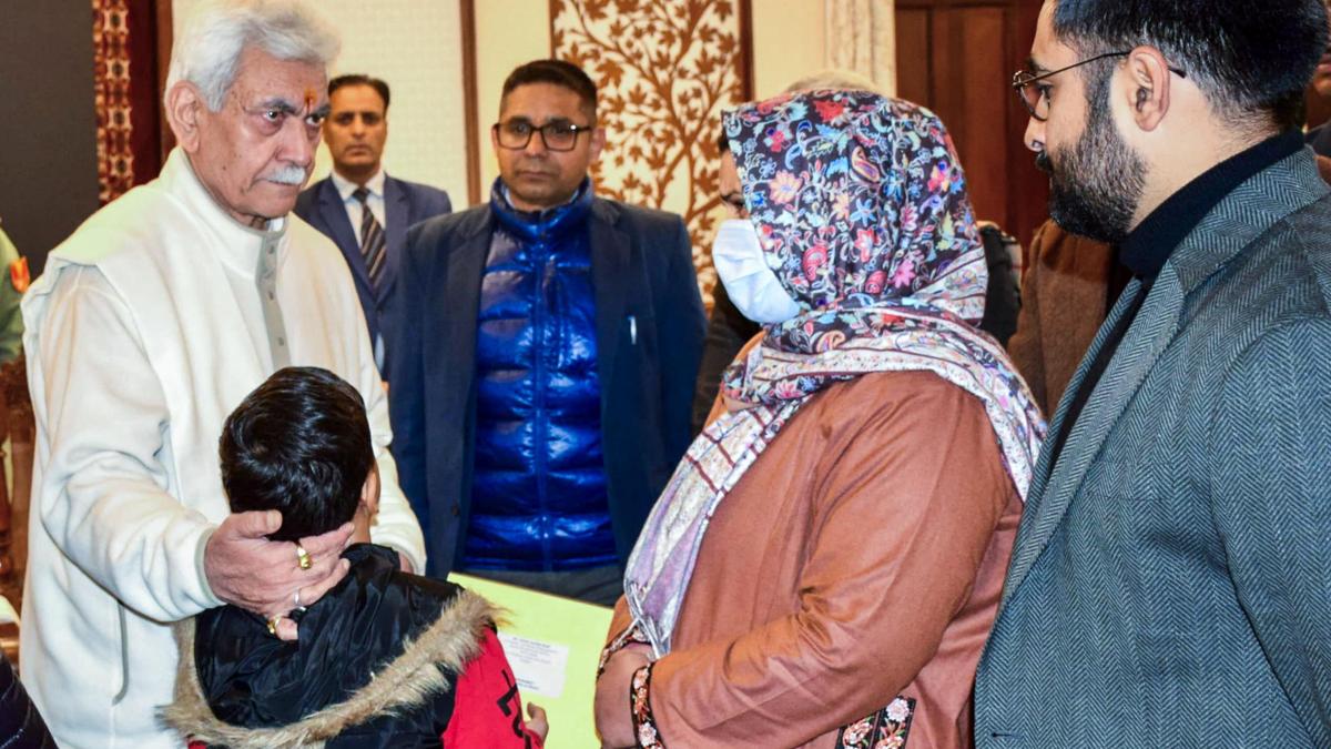 J&K L-G hands over appointment letters to kin of Nowgam blast victims