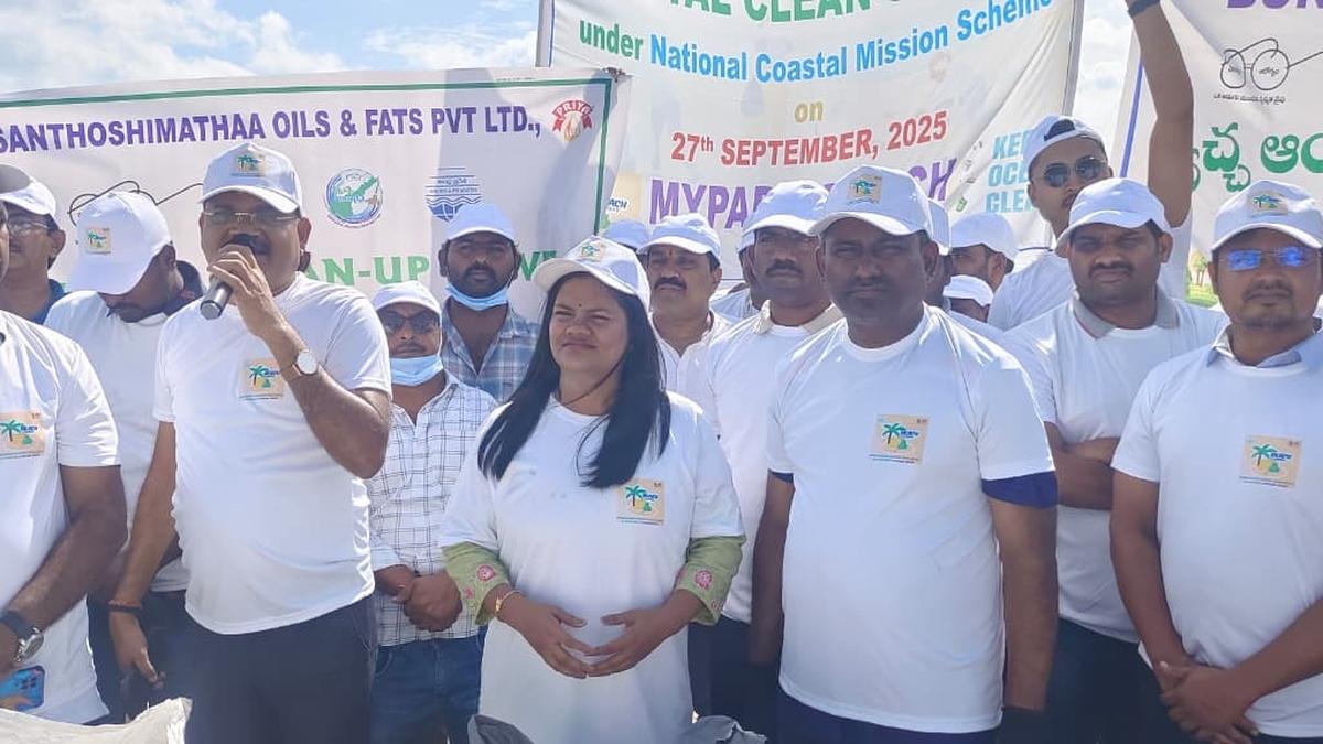APPCB conducts coastal cleanup drive at Mypadu Beach in Nellore