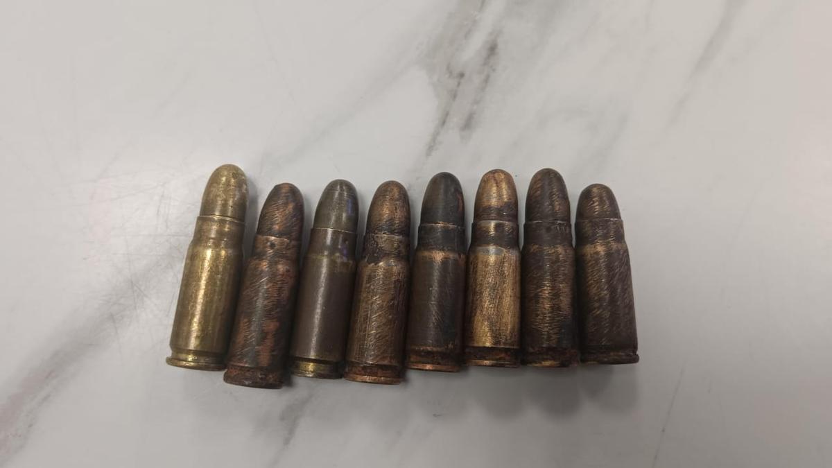 The seized live ammunition. The seized live ammunition.
