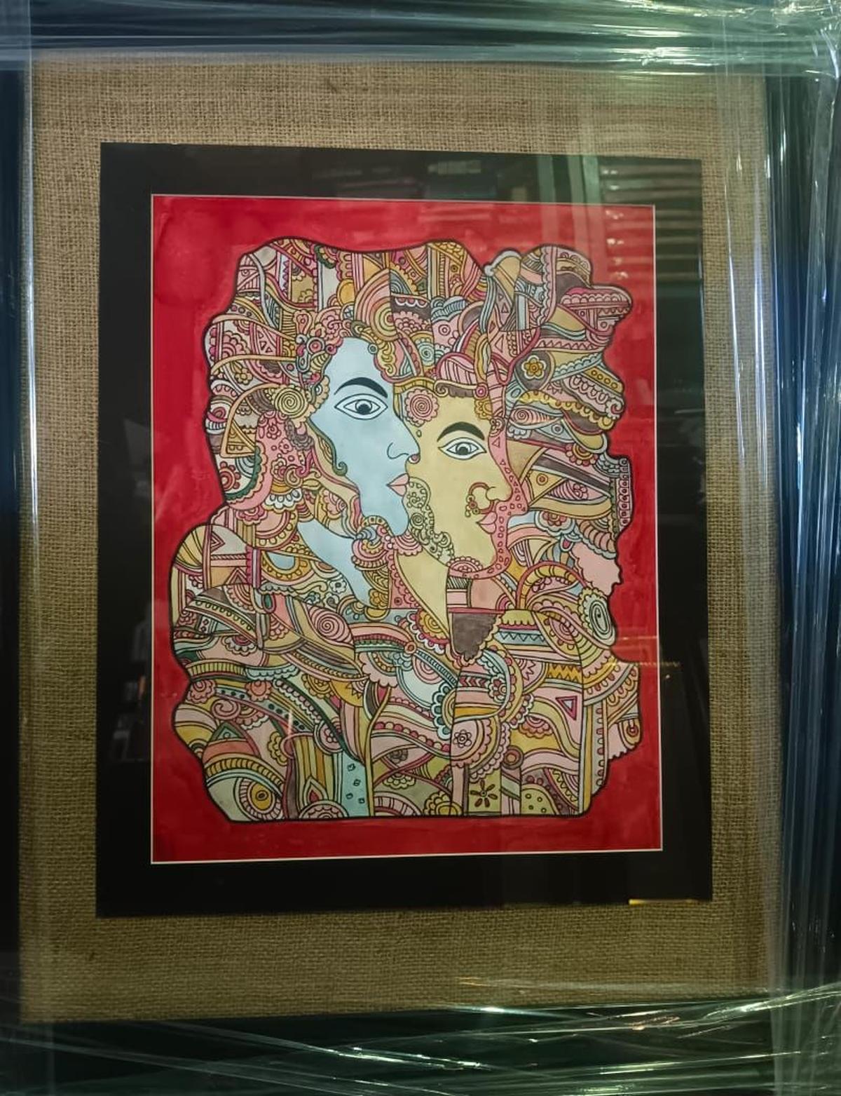 राजमोहन द्वारा बनाई गई एक कलामकरी कला का काम 