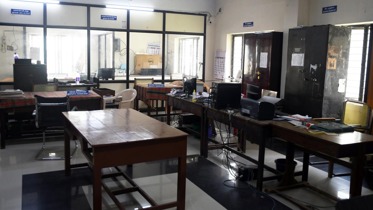 Revenue officials protest and go on mass casual leave; services come to a halt