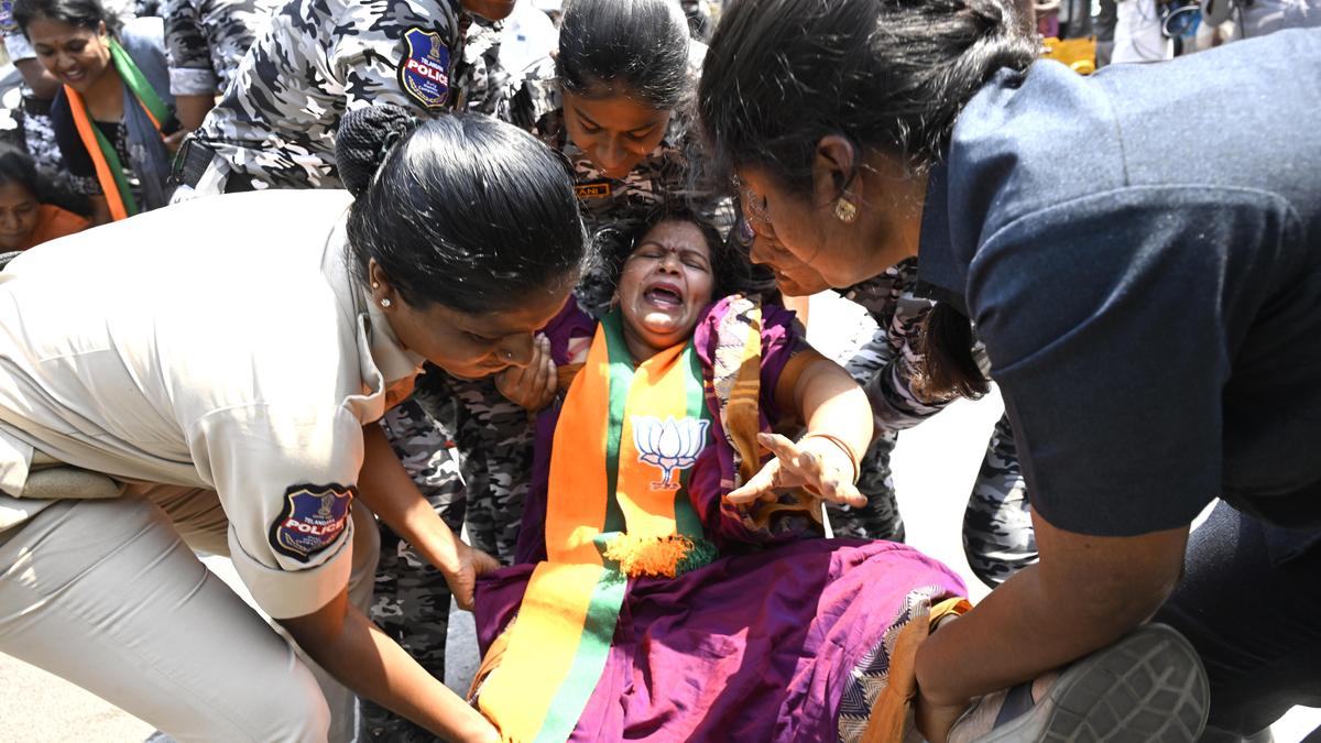 Assembly protest ends in arrests as BJP targets  Government over guarantees