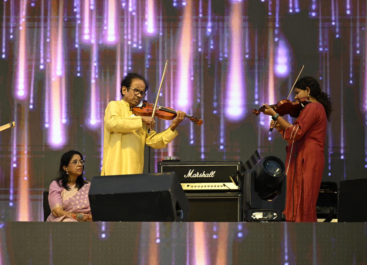 Violinist L. Subramaniam performing during the inaugural function of the 16th BIFFes in Bengaluru on Saturday.