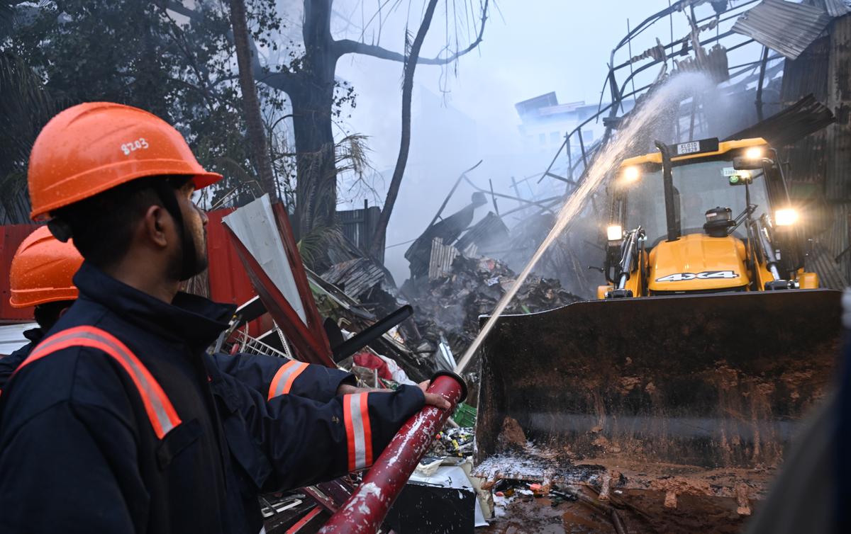 Watch: Massive fire breaks out at scrap godown in Kerala