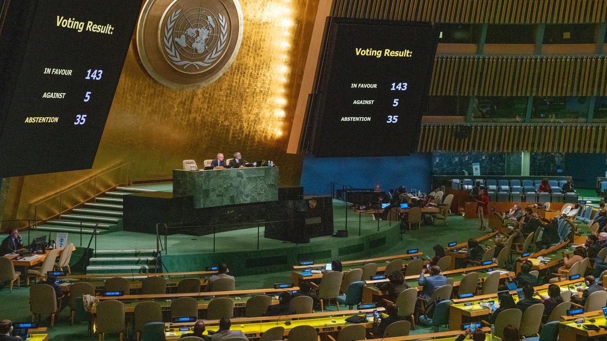 U.N. demands Russia reverse Ukraine annexations, India abstains from vote