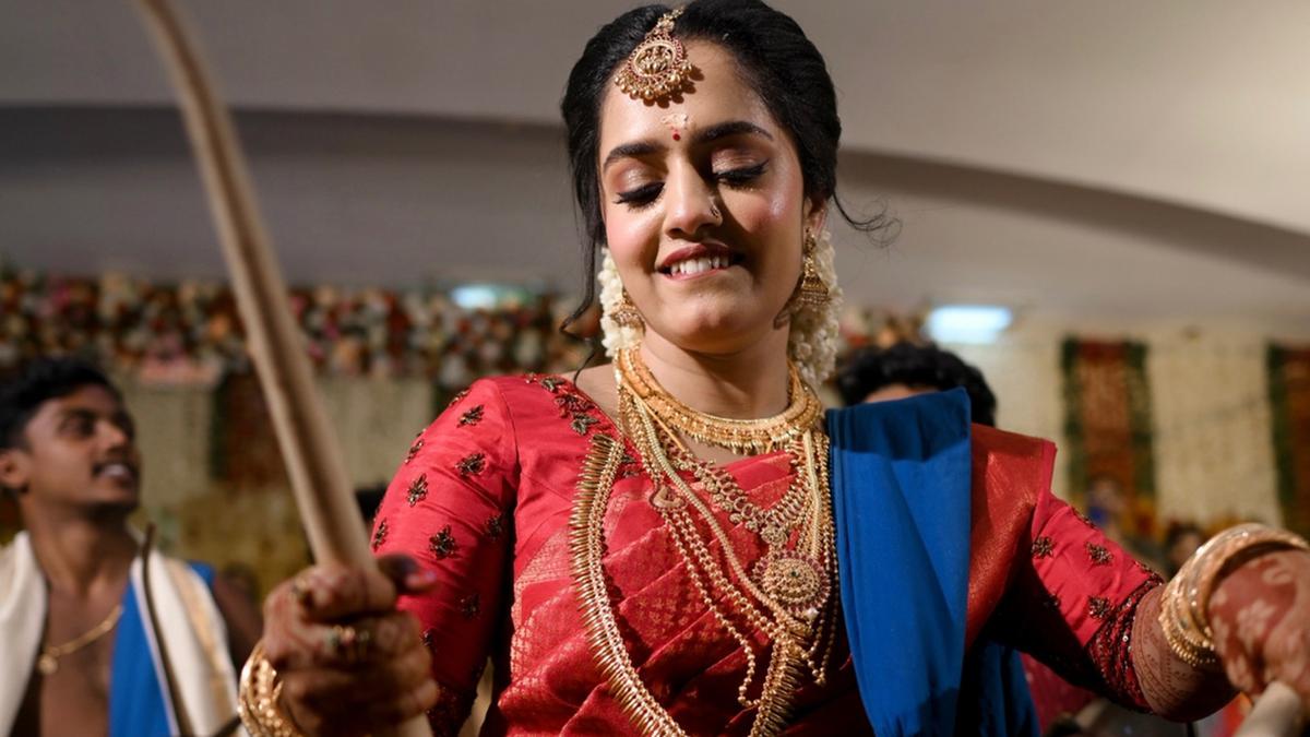 Shilpa Sreekumar drummed up excitement at her wedding in Guruvayur by playing the melam