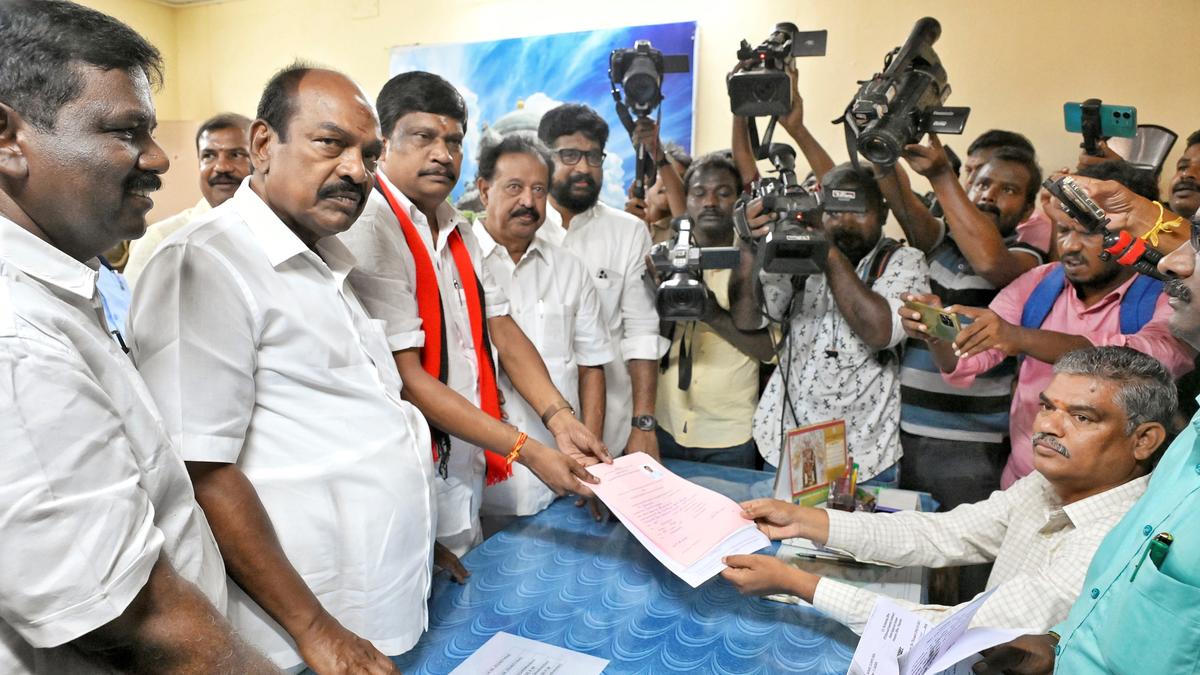 DMK, PMK candidates file nominations for Vikravandi bypoll