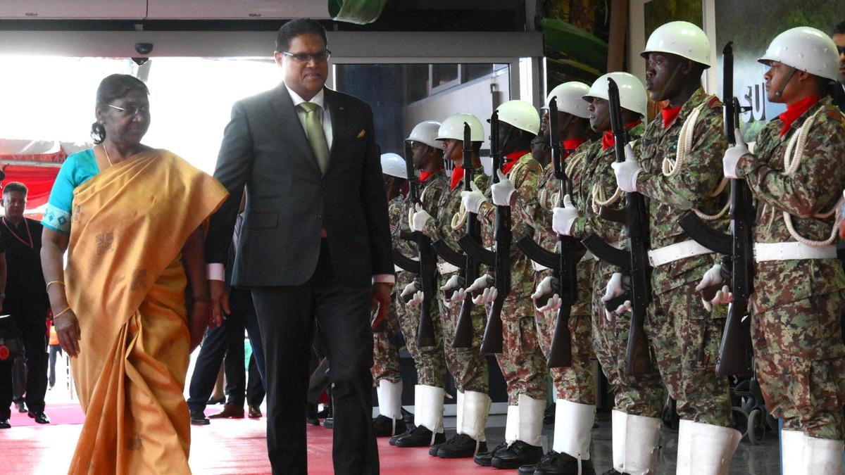 President Droupadi Murmu arrives in Suriname