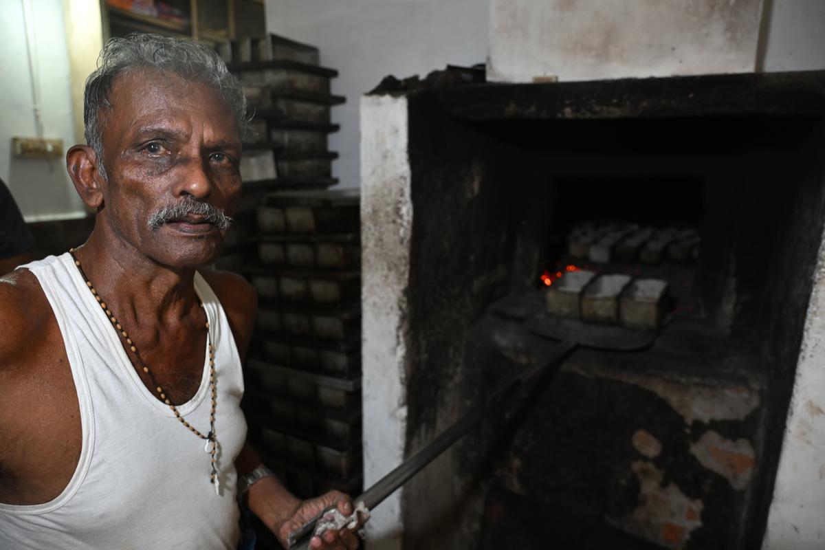 Xavier George is probably one of the few bakers in Kochi using a borma. His other specialities are bread and bun, which are extremely popular during the Christmas season. 