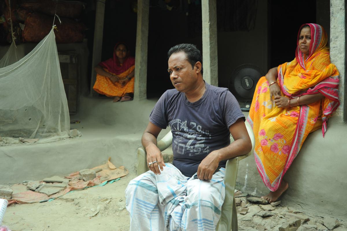 Nazimuddin Purkait, one of the survivors of the Coromandel Express accident, at his residence in Kakdwip, Sundarbans