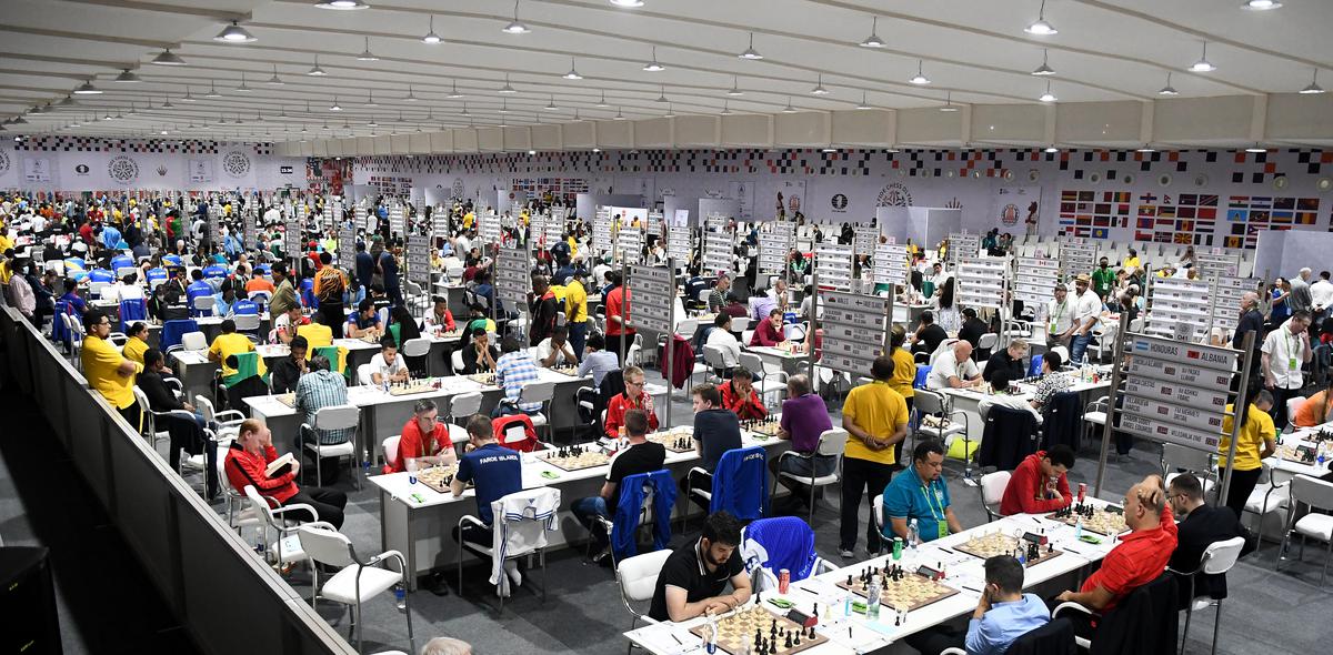 International players at the 44th Chess Olympiad.