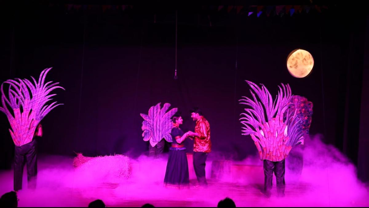 Actors during a dream sequence in the play