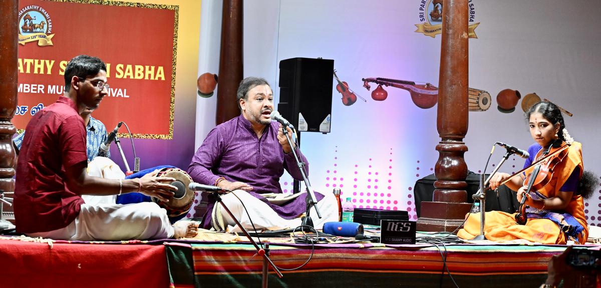 The vocalist was accompanied by Ajay Gopi on the mridangam, Sathya Ganesh on the ghatam and VSP Gayatri Sivani on the violin