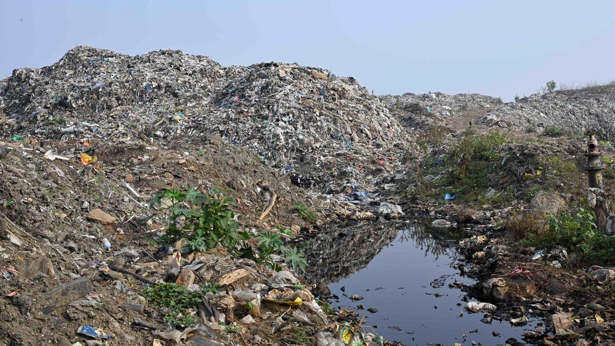 Mounting dry waste at Vendipalayam compost yard worries residents&nbsp;in Erode