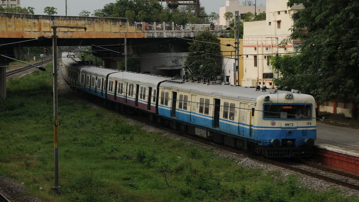 MMTS train derailed near Secunderabad railway station on Tuesday