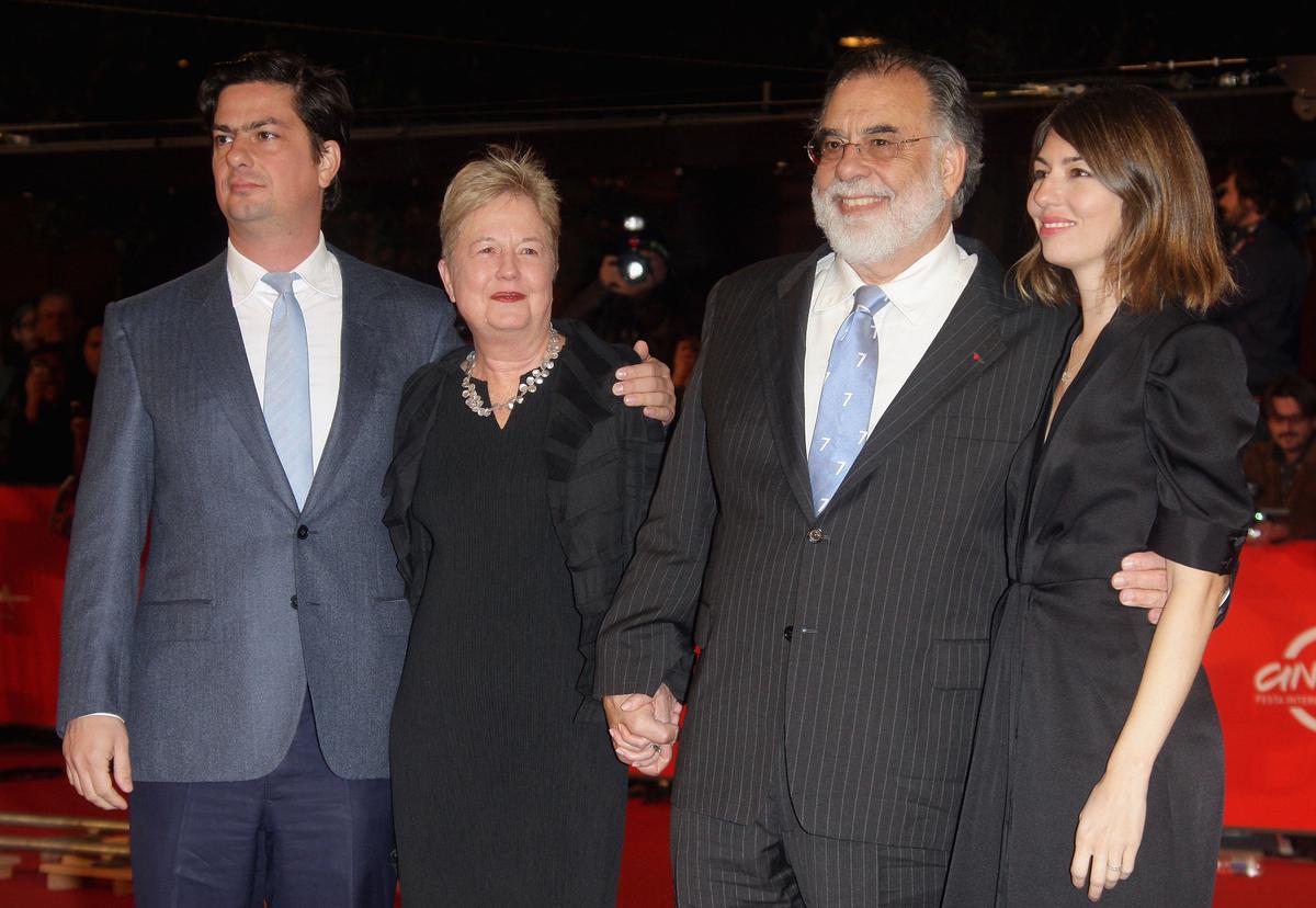 ​FILE: Eleanor Coppola has died at the age of 87. ROME - OCTOBER 20:  Roman Coppola, Eleanor Coppola, Francis Ford Coppola and Sofia Coppola attend the 'Youth Without Youth' premiere  during day 3 of the 2nd Rome Film Festival on October 20, 2007 in Rome, Italy.  (Photo by Pascal Le Segretain/Getty Images)