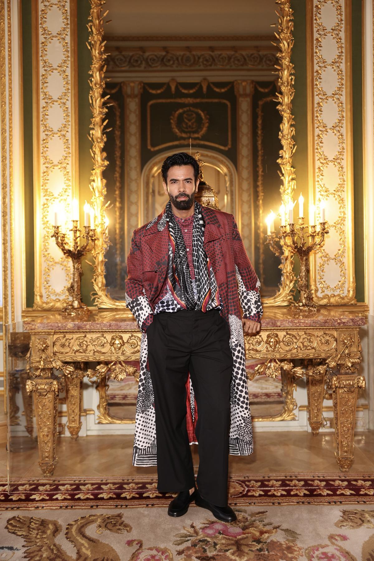 Actor and model Danish Pandor in Satya Paul