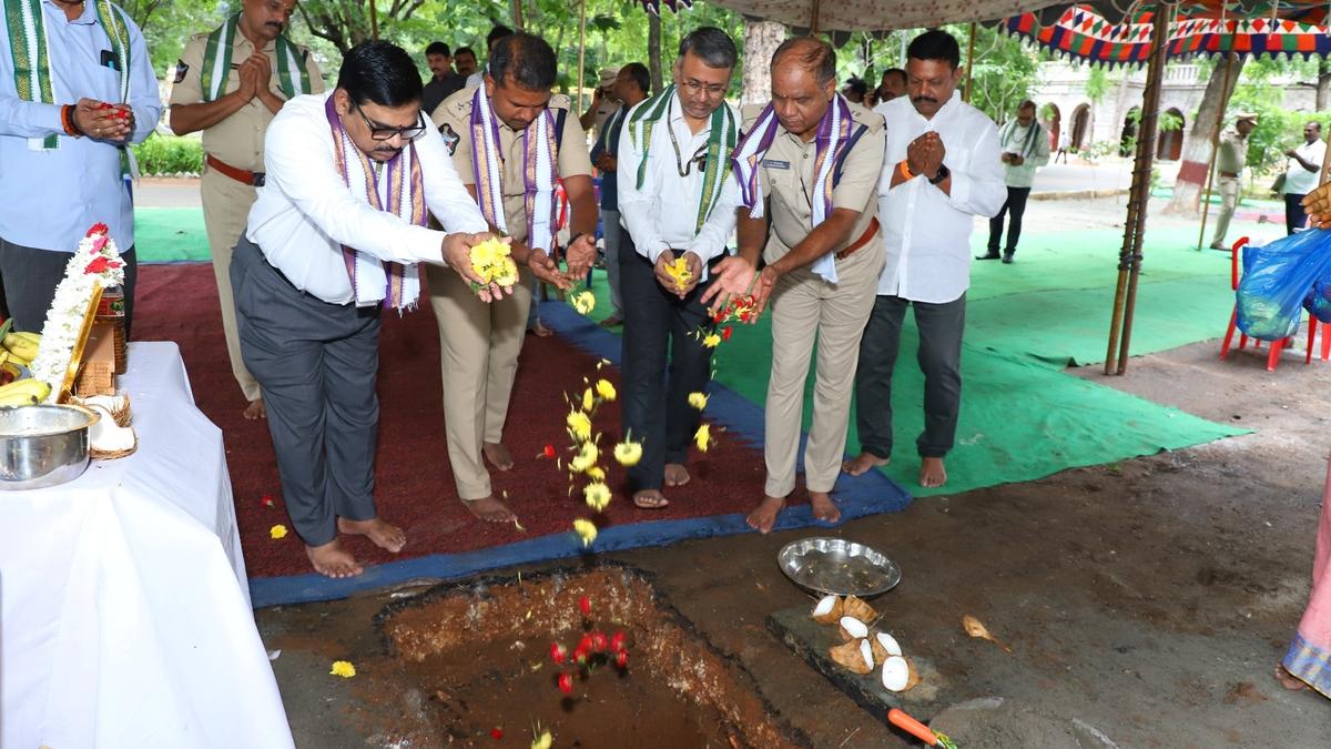 Bhoomi puja performed for new grievance cell, media gallery at Guntur SP Office