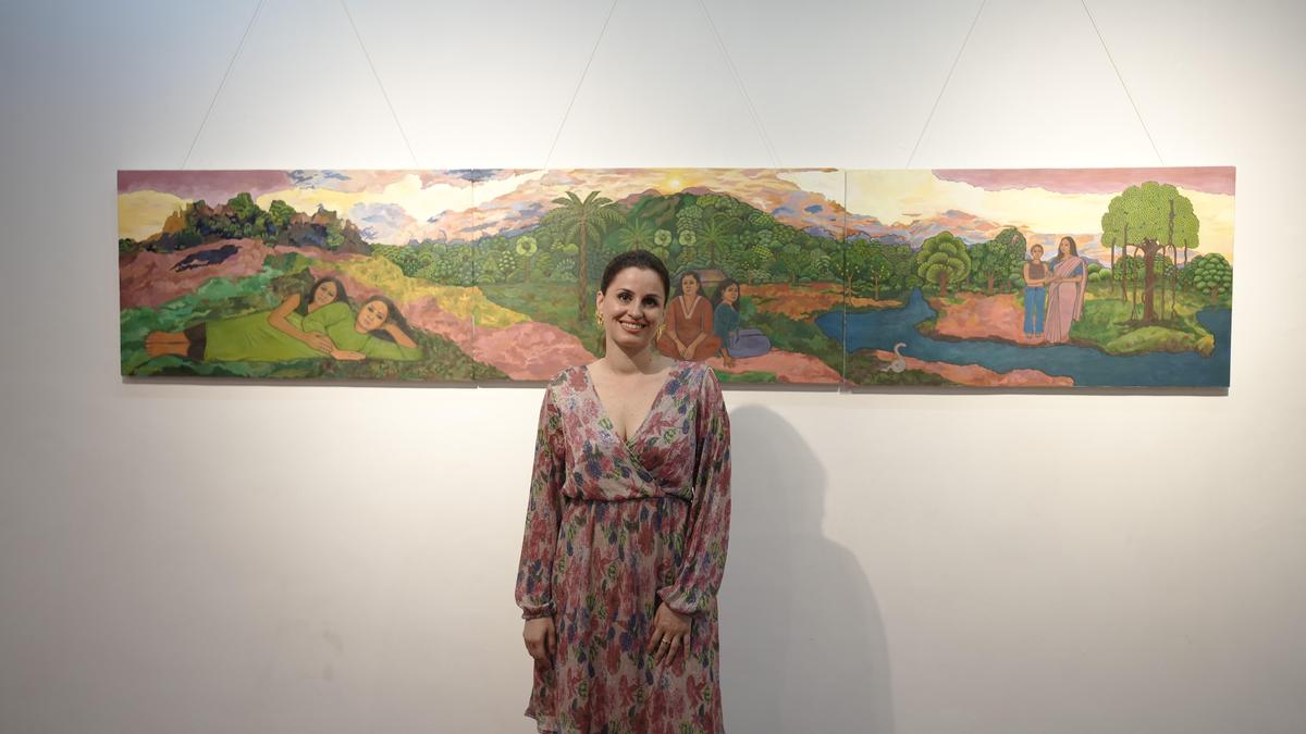 French artist Olympe Ramakrishna’s exhibition in Thiruvananthapuram celebrates Malayali women away from home