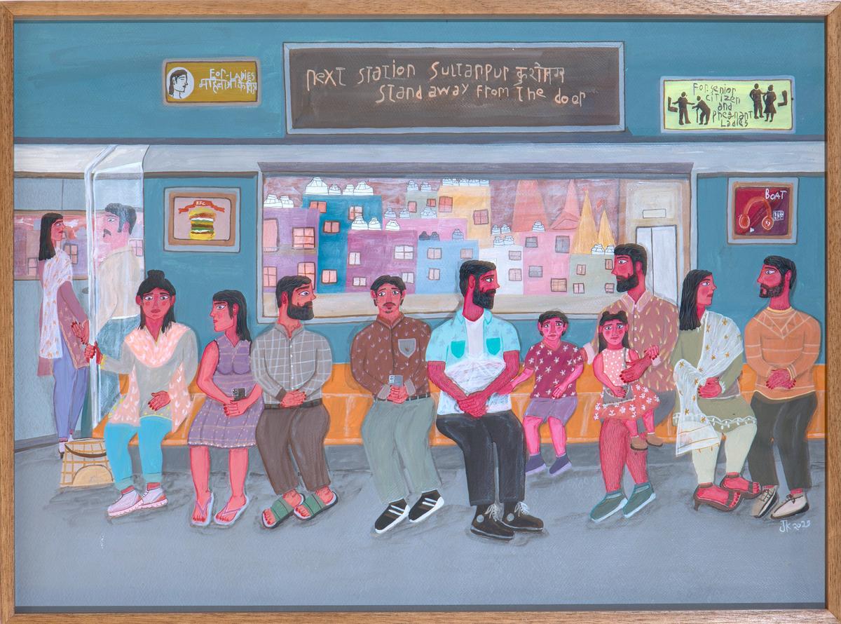 जेके नेक्स्ट स्टेशन सुल्तानपुर 2025 फैब्रियानो-पेपर पर ऐक्रेलिक