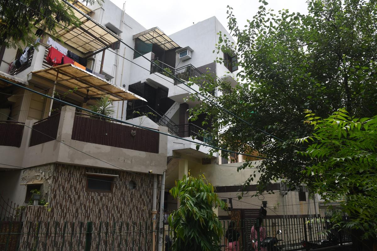 Geetika Sharma’s residence in Ashok Vihar, New Delhi.