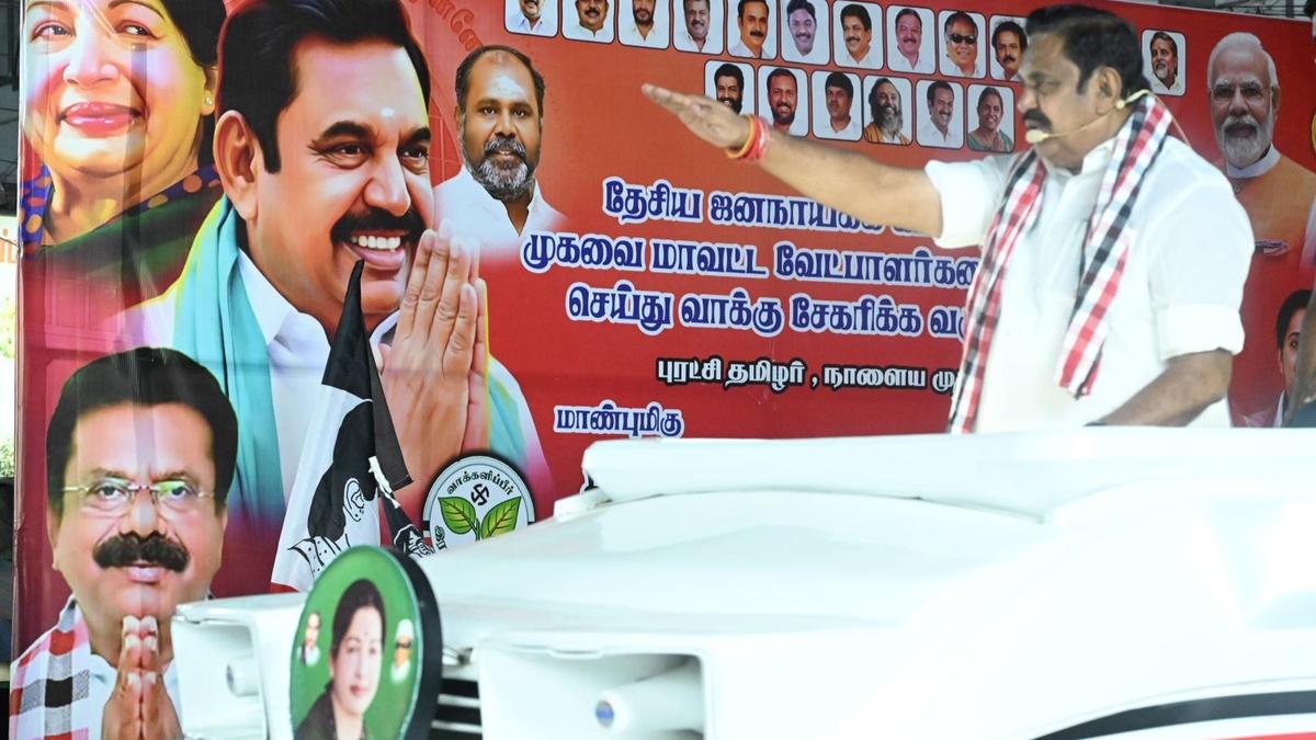 DMK’s five year debt crosses 73-yr-record, says EPS at Paramakudi
