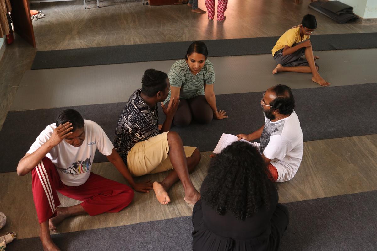A community theater workshop for the blind challenge held at 3B Frame, Thiruvananthapuram.