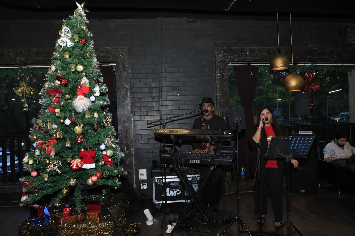 Christmas decor at Black Orchid