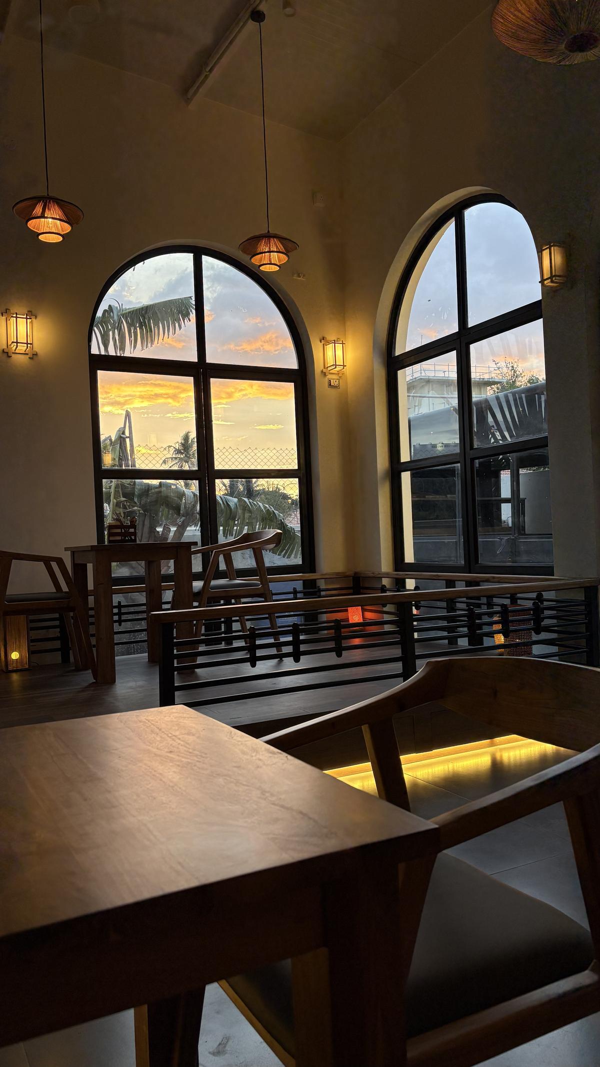 The tasteful Japanese-themed interiors enhanced by soft lighting set the tone for a relaxed evening