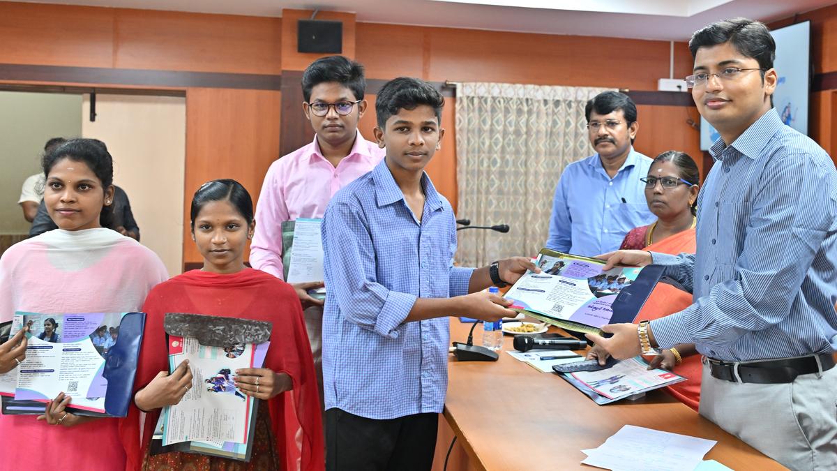Awareness booklets distributed to students in Coimbatore