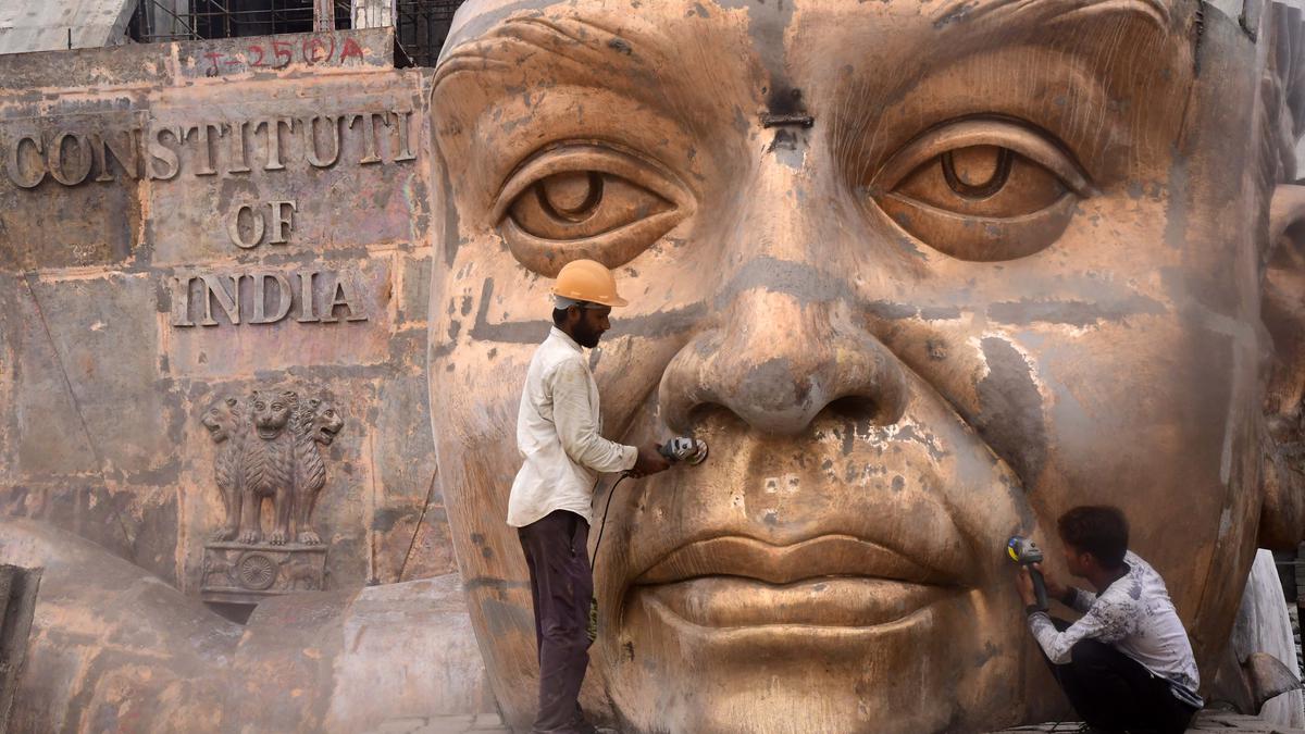 Ambedkar Park works in Vijayawada yet to pick up pace