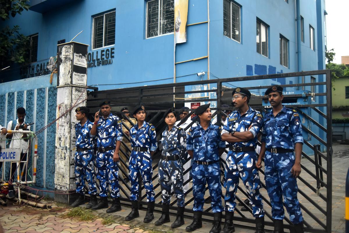The law college under tight security after the incident. 