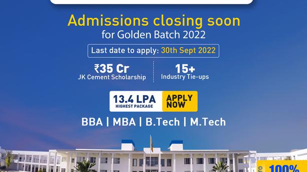 JK Cement’s SPSU University announces scholarship opportunities for its Golden Batch 2022; collaborates with 15+ leading corporates