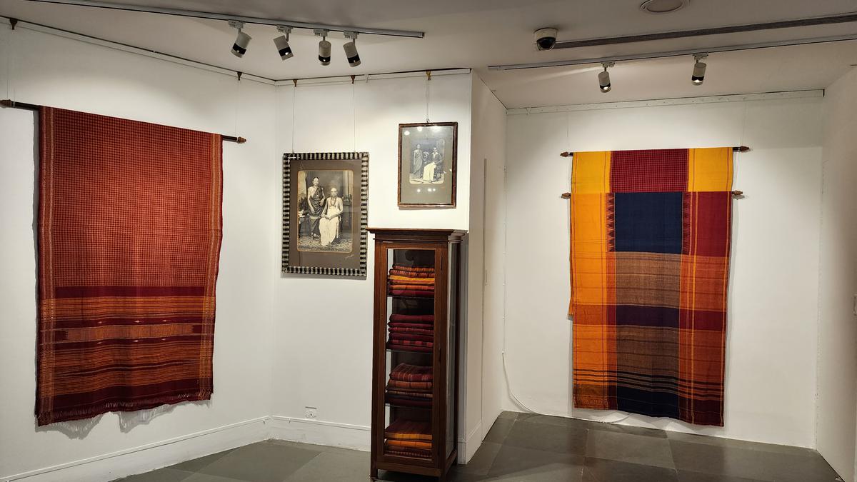 Kandanghi sarees on display at the ongoing Chettinad An Enduring Legacy exhibition at IIC Delhi