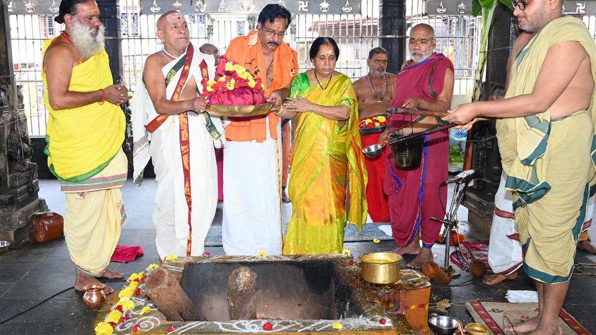 ‘Shanti Homam’ performed at Srisailam temple