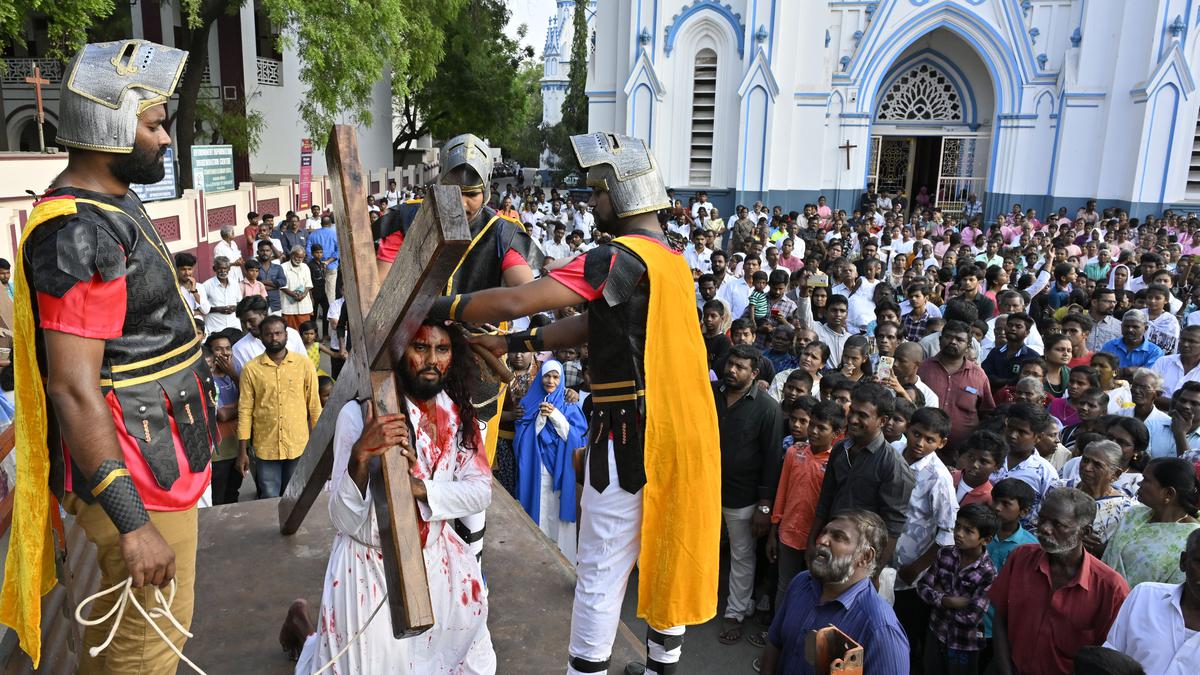 Way of the Cross enacted on Good Friday