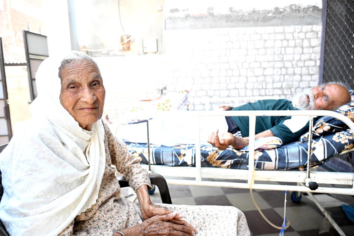 Gurdev Kaur, Hakam Singh’s wife, in Nathowal village in Ludhiana district in Punjab.