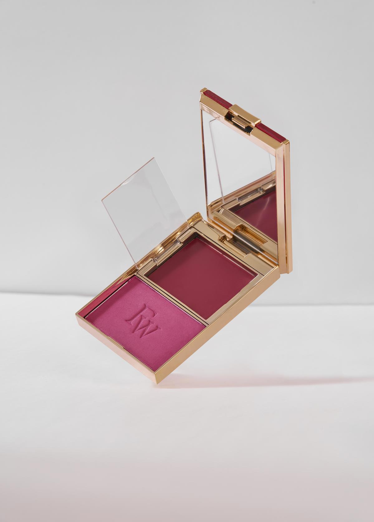 The bossy blush, a dual cream-and-powder compact The bossy blush, a dual cream-and-powder compact