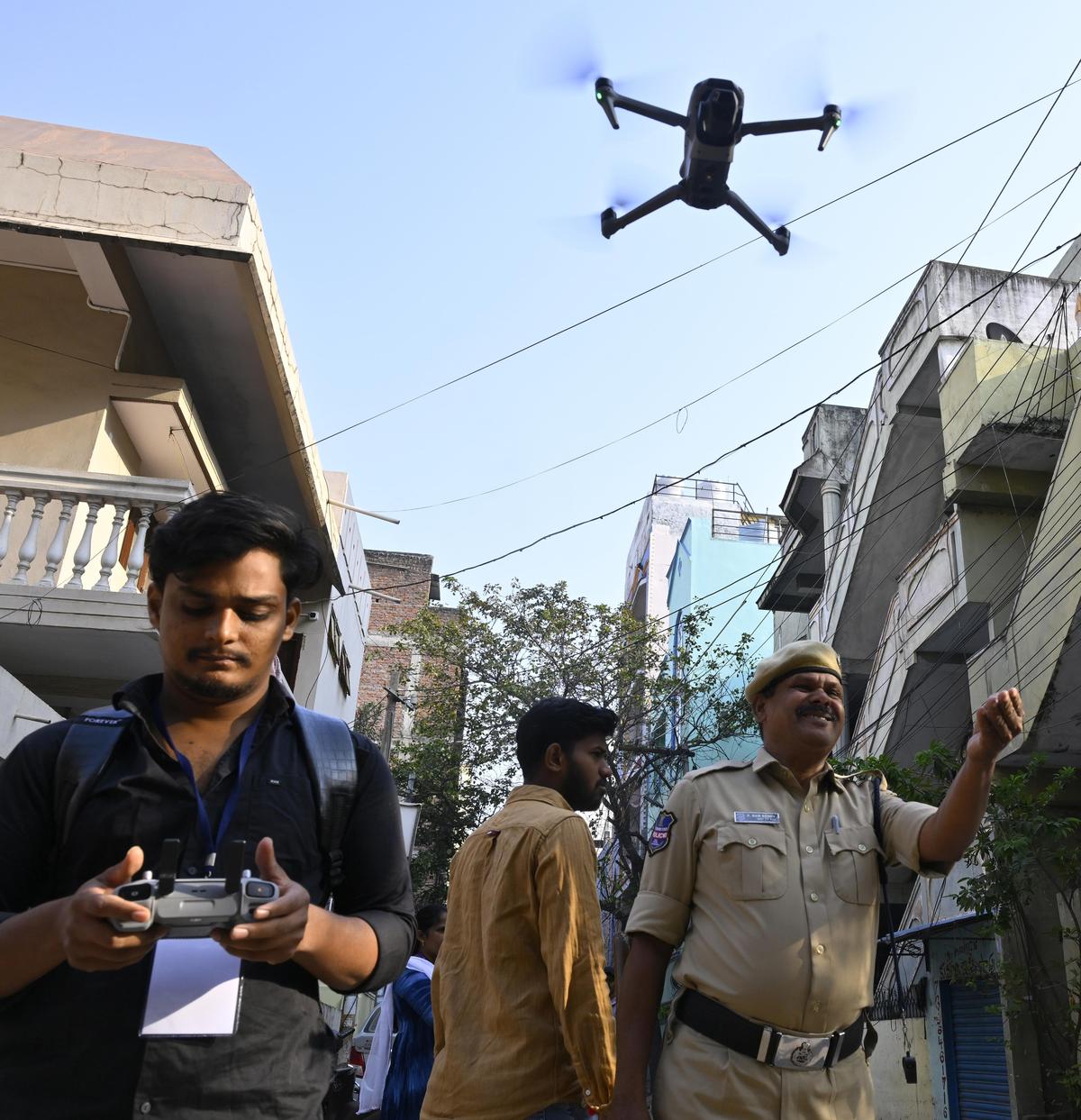 Drone surveillance during Jubilee Hills by elections. Drone surveillance during Jubilee Hills by elections.
