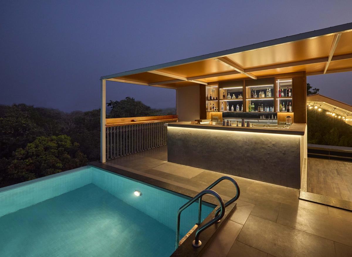 The poolside bar