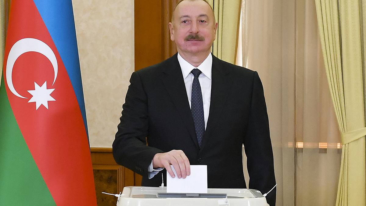 Azerbaijan’s president set to win reelection in a snap vote, riding on a victory in Karabakh