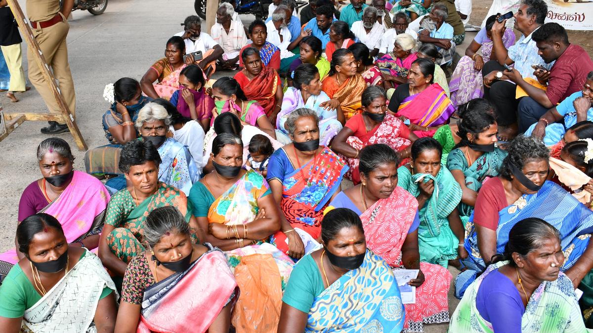 Residents protest against stone quarry operations