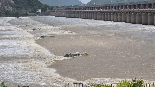 71,900 cusecs water discharged from Prakasam Barrage 