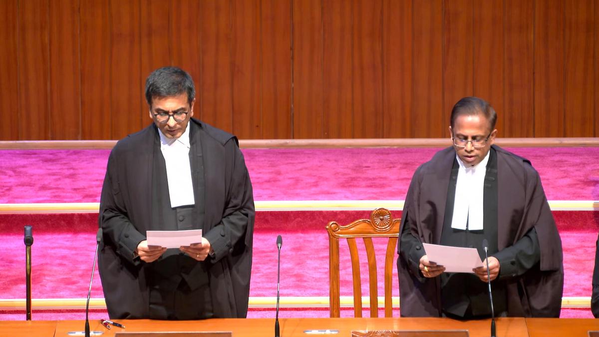 Supreme Court gets two new judges as CJI administers oath of office to Justice Mishra, senior advocate Viswanathan