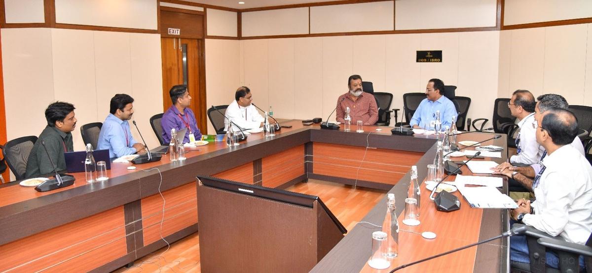 Union Minister of State for Petroleum and Natural Gas Suresh Gopi called on ISRO Chairman S. Somanath at Antariksh Bhawan in Bengaluru on June 18, 2024. They discussed the use of space technology-based inputs for analysing the flood risk associated with the Mullaperiyar and Idukki dams in Kerala. 