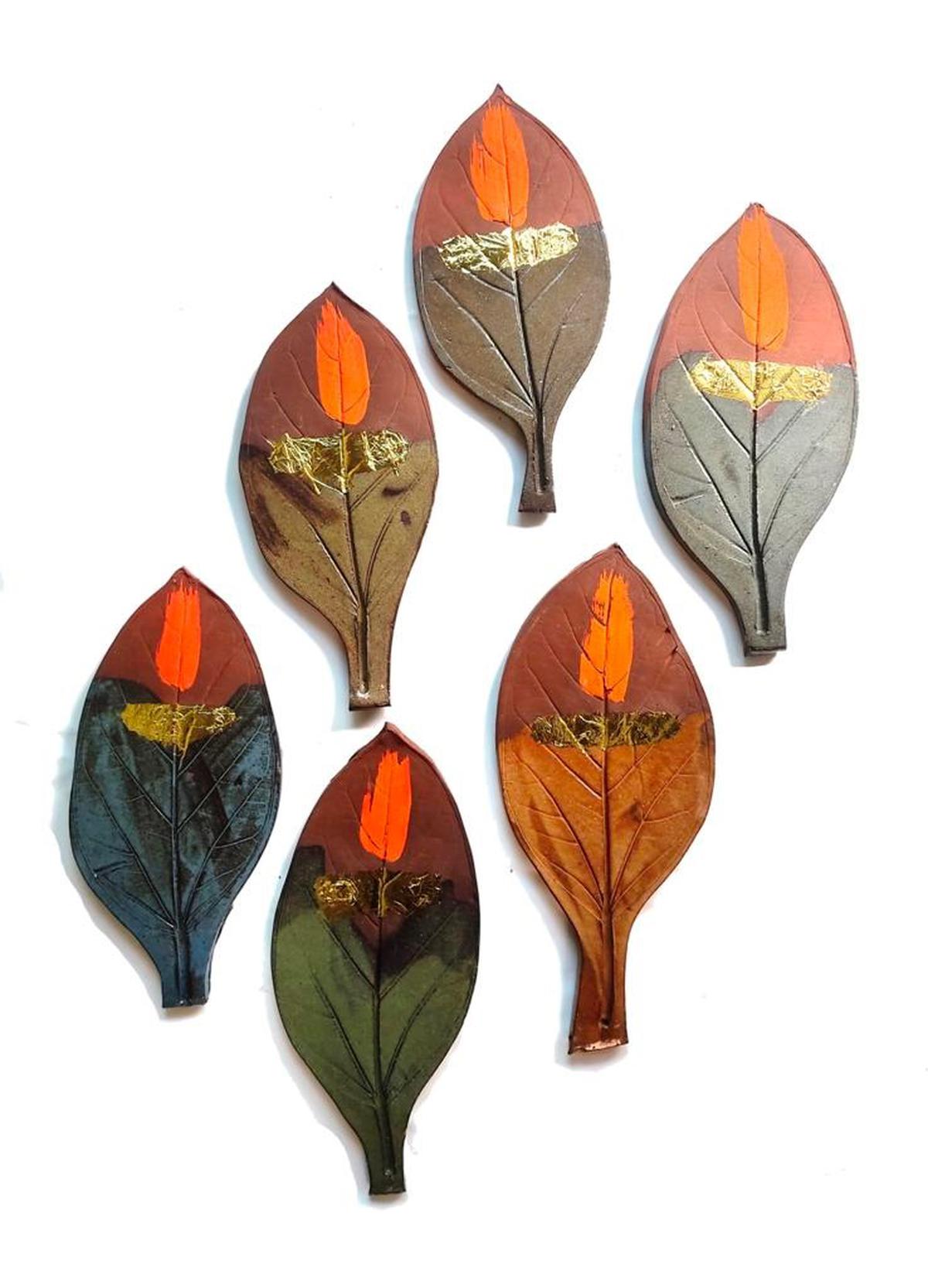 Terracotta Leaves by Snehal Kashikar 