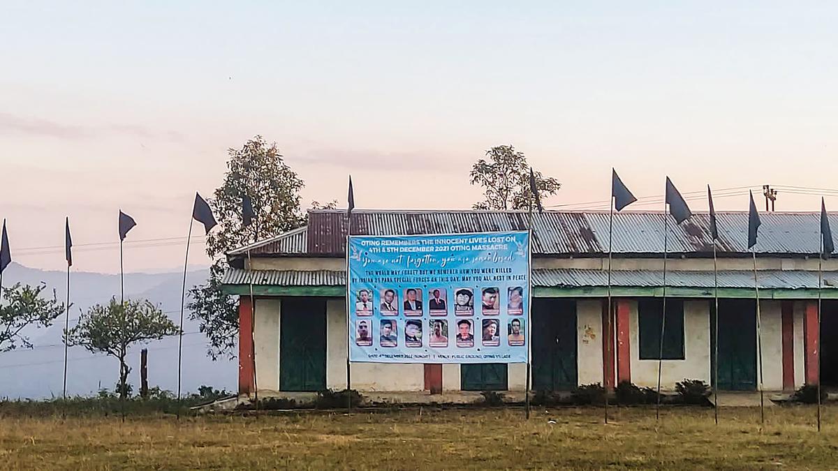 Nagaland households hoist black flags to mark a year of Mon killings