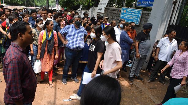 Students hold protest against CUET