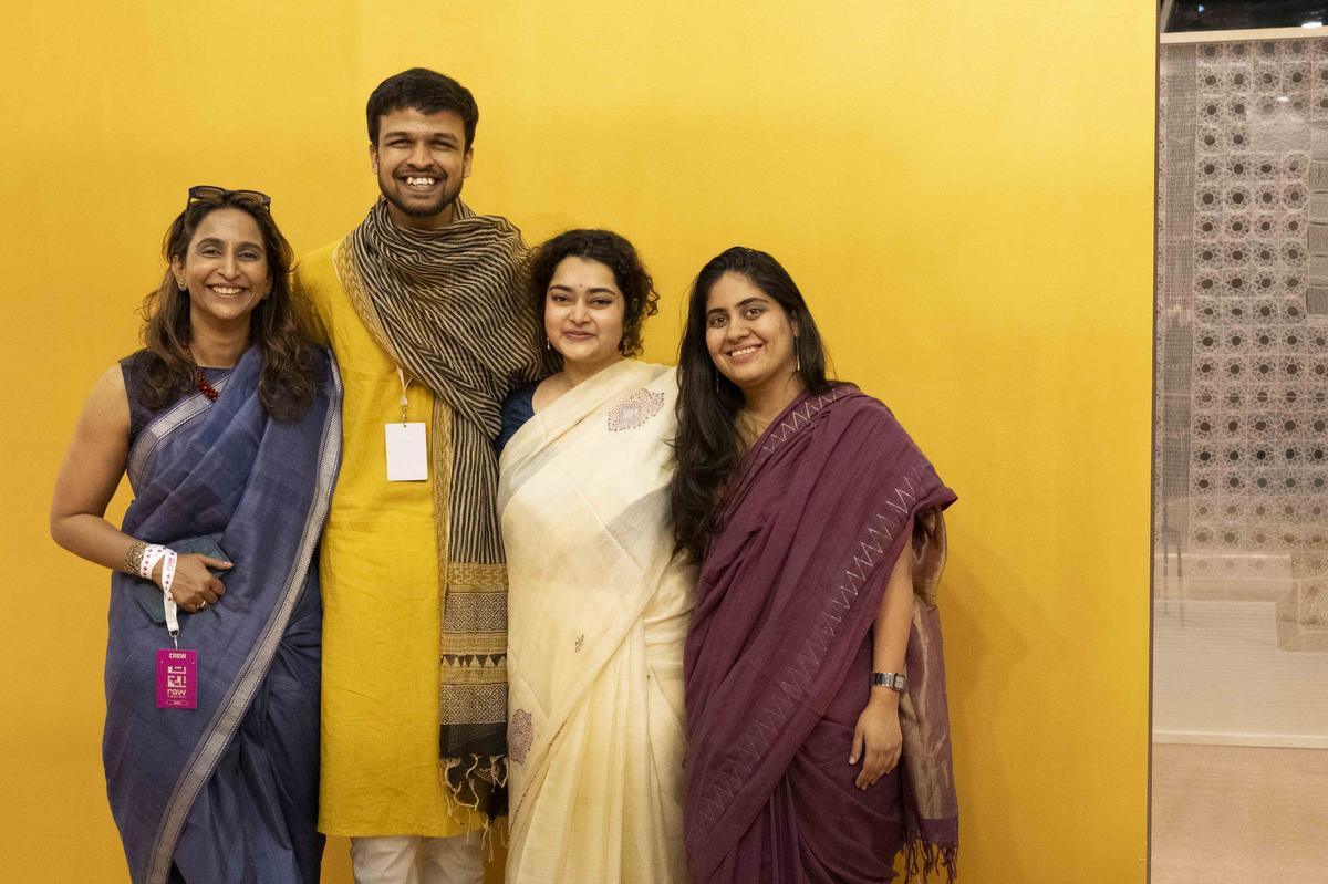 Ahalya Matthan (far left) with her team