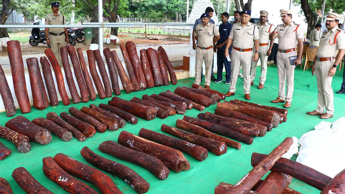 Five Red Sanders smugglers from Tamil Nadu arrested by Tirupati police